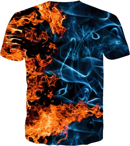 Vista 2 de Camisetas unisex de manga corta con estampado 3D para hombres y mujeres
