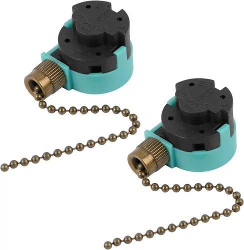 Vista 7 de Interruptor de tracción de ventilador ZE-268S6 de 3 velocidades y 4 cables, interruptor de control de cadena compatible con ventiladores de techo