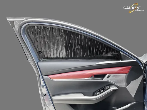 Vista 2 de GalaxyAutoShield - Parasoles laterales frontales de ajuste personalizado (2 piezas) para Mazda Mazda3 Hatchback 2019, 2020, 2021, 2022, 2023, 2024