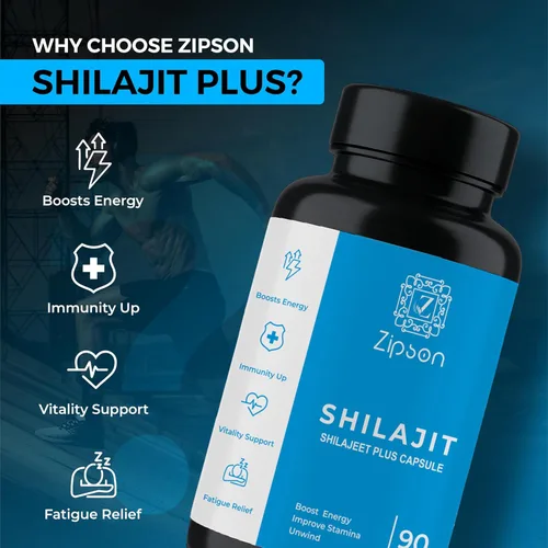 Vista 8 de Shilajit Plus Cápsulas de apoyo energético natural, 90 unidades, con apoyo inmunológico