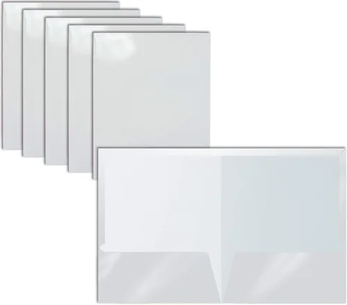 Vista 22 de Better Office Products Carpetas de papel laminado brillante con 2 bolsillos, colores surtidos, tamaño carta, caja de 25 carpetas de colores surtidos