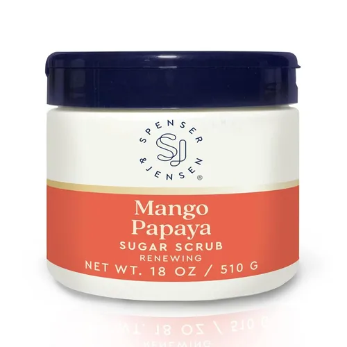 Vista 8 de Spenser & Jensen Exfoliante de azúcar de lavanda y manzanilla, exfoliante corporal hidratante y renovador para una piel suave, tersa y sedosa