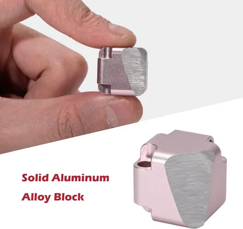 Vista 6 de Lifidea Cubo infinito de metal de aleación de aluminio (6 colores) juguete de escritorio de mano con estuche genial, cubo mágico infinito, alivia