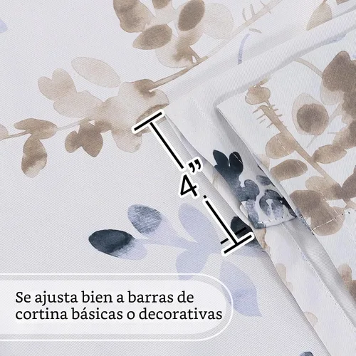 Vista 5 de H.VERSAILTEX Cortina Blackout con Cordón - Cortina Globo con Aislamiento Térmico para Ventana Pequeña, Cocina - Panel con Bolsillo para Barra, 42