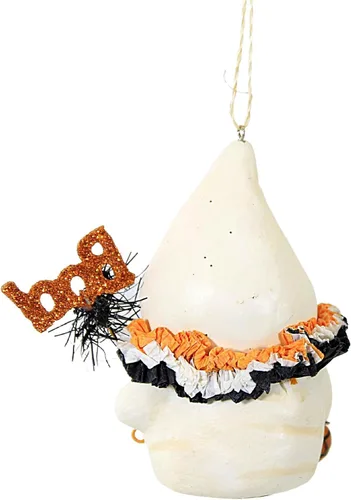Vista 2 de Little Boo con adorno de árbol de calabaza fantasma de Halloween de papel, 1 unidad, 3.00 pulgadas de alto, Ma2090