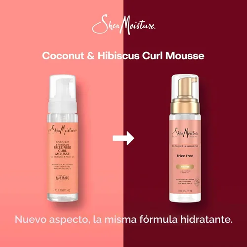 Vista 3 de Espuma para rizos SheaMoisture de coco y hibisco para control del encrespamiento con manteca de karité 7.5 oz