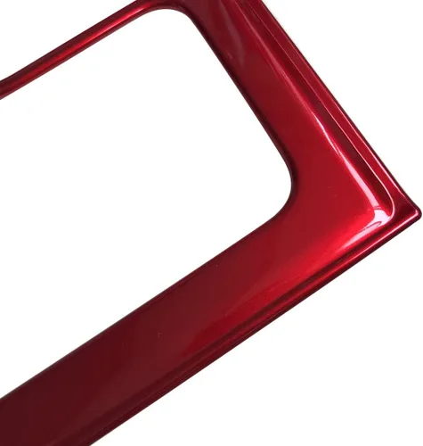 Vista 8 de ruihe Cubiertas de panel de consola de palanca de cambios de coche rojo Compatible con Hyundai Elantra 2021 2022 2023 2024 Versión de freno