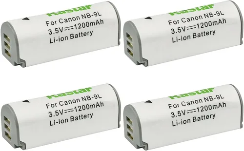Vista 6 de Kastar Paquete de 1 batería NB-9L de 3.5 V 1200 mAh de repuesto para Canon PowerShot N, PowerShot N2, Powershot ELPH 510 HS, Powershot ELPH 520 HS