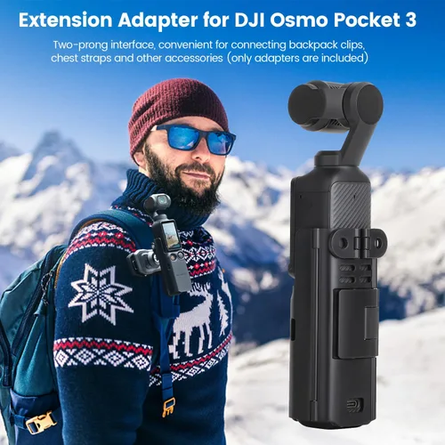 Vista 2 de Adaptador de expansión para DJI Osmo Pocket 3, soporte de cubierta protectora con zapata fría para OSMO Pocket 3