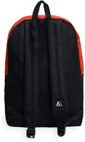 Vista 4 de Everest Mochila casual con bolsillo lateral de malla, RojoNegro, Mochila casual con bolsillo lateral de malla