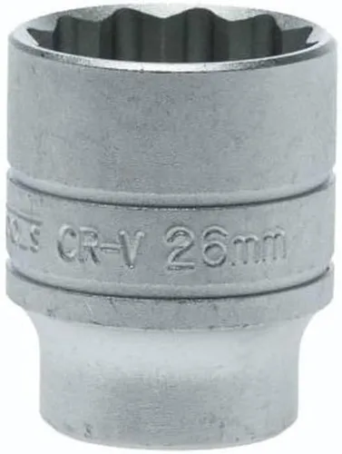 Vista 13 de Teng Tools Enchufe de cromo vanadio de 1 pulgada y 12 puntos SAE de 1/2 pulgada Herramienta mecánica Herramienta de mano - M120132-C