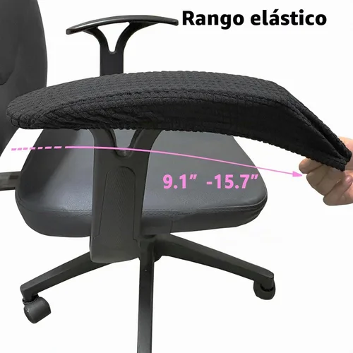Vista 3 de Melaluxe Fundas para reposabrazos de silla de oficina, elásticas, extraíbles y lavables, fundas elásticas para reposabrazos de silla de escritorio