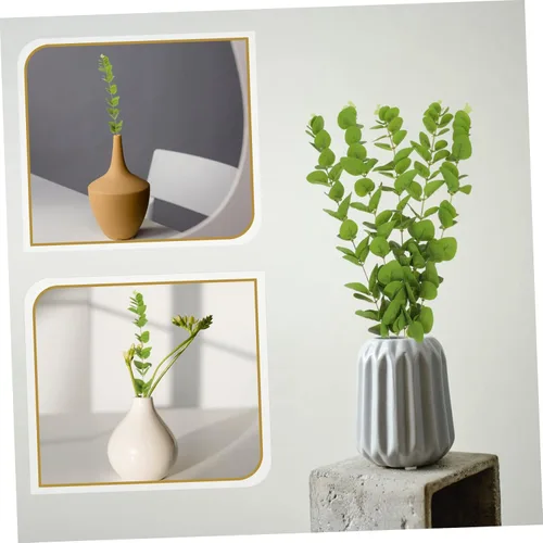 Vista 5 de 5 plantas verdes artificiales de imitación de hojas decorativas Zamioculcas para el hogar Navidad