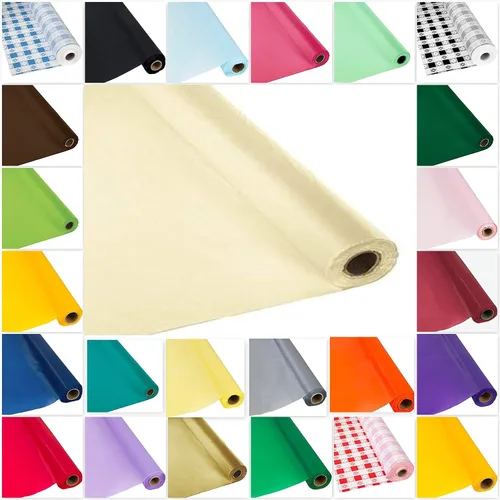Vista 21 de DIY Craft - Rollo de plástico negro para mesa de banquete, 300 pies de largo (26 colores)