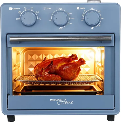 Vista 14 de Magnavox Home, horno freidora de aire de 16.5 cuartos de galón, con infusión de vapor, negro, horno de encimera de convección, 6 funciones