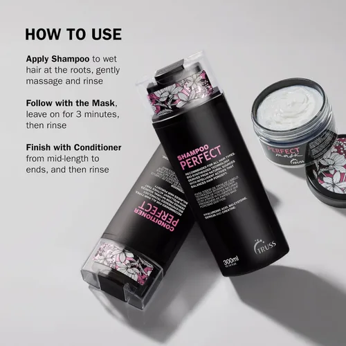 Vista 4 de TRUSS Acondicionador perfecto para el cabello para mujeres y hombres, acondicionador de crecimiento capilar que equilibra la porosidad, promueve un