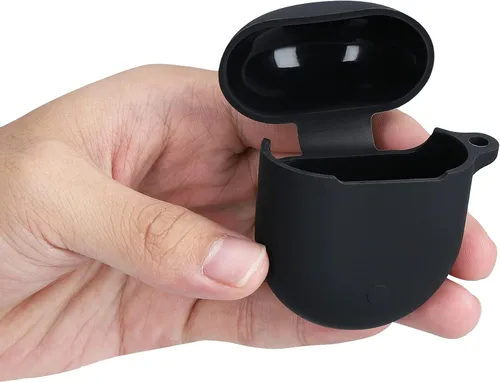 Vista 2 de kwmobile Funda compatible con Xiaomi Redmi Airdots 3 Pro/Buds 3 Pro - Funda de silicona para auriculares - Negro