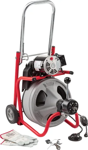 Vista 2 de RIDGID Paquete de máquina de limpieza de drenaje K-400 con cortador T-232 y accesorios