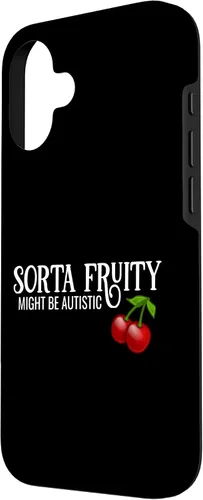 Vista 2 de Sorta Fruity Autistic Bisexual Queer Lesbian Autism Cherry Case for iPhone 16