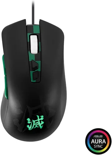 Vista 2 de ASUS TUF Gaming Mouse ergonómico para juegos con cable de 7000 DPI sensor óptico 7 botones táctiles programables iluminación RGB AuraSync