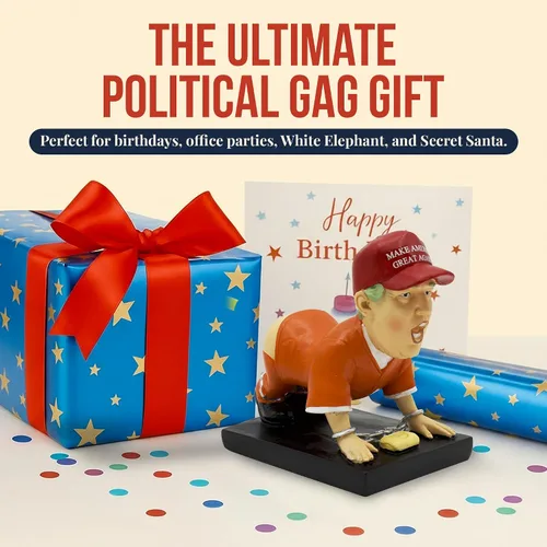 Vista 5 de Political Satire Soporte para bolígrafo Donald Trump, mercancía de Donald Trump. Regalos divertidos para hombres, regalos de elefante blanco