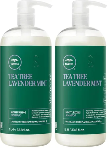 Vista 16 de Champú hidratante de lavanda y menta Tea Tree, hidrata + calma, para cabello grueso y seco