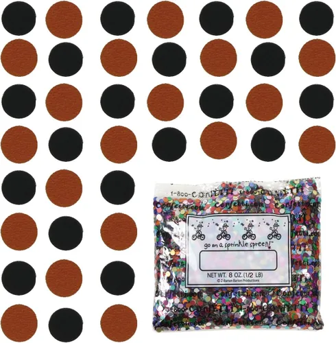 Vista 228 de Confetti Circle 1/4" Negro, Azul Marino Combo - 2 bolsas de media onza (1 oz) (8550/9971)