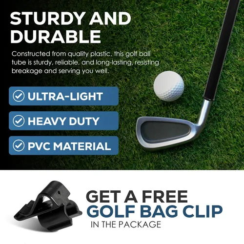Vista 5 de Juego de 14 tubos para bolsas de golf (1.25 pulgadas) + 1 (1.5 pulgadas) para agarre de putter grueso, mangas de protección para club, divisores
