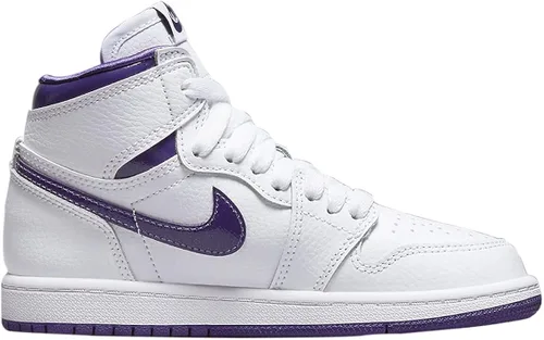 Vista 2 de Jordan 1 High Retro Court Púrpura Pre Escuela CU0449-151