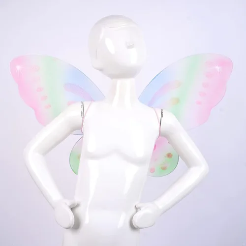 Vista 2 de dPois Disfraces y disfraces de alas de hada de mariposa para niñas