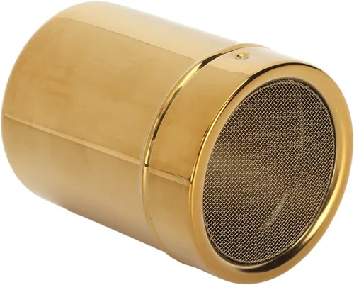 Vista 5 de Mezclador de polvo y azúcar, agitador de malla fina, coctelera de polvo de acero inoxidable dorado de malla fina en polvo para cocina