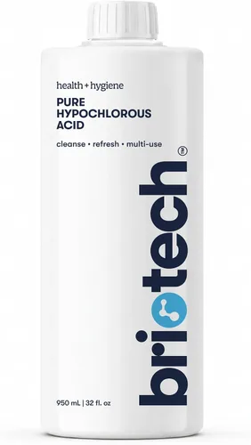 Vista 10 de BRIOTECH Aerosol de ácido hipocloroso puro y limpiador, solución tópica HOCl premium original, limpiador multiusos, aprobado para familias y apto