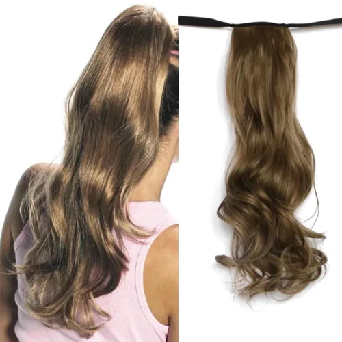 Vista 23 de Extensiones de cabello sintético de 20 pulgadas, 3.17 oz, ondulado, rizado, resistente al calor, fibra sintética para mujer