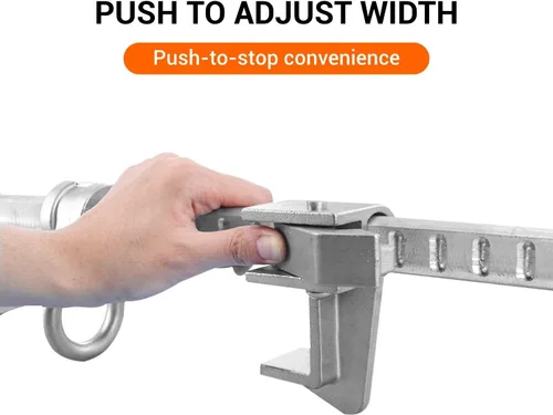 Vista 2 de Abrazadera de anclaje de viga deslizante de aluminio, caminante de haz de acero móvil, conector de estructura ajustable de I/H para protección