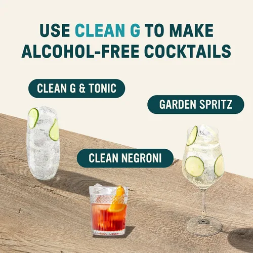 Vista 8 de CleanCo Clean G - Alternativa al Gin Sin Alcohol Destilados Premiados de Cero Proof Sin Azúcar, Baja en Calorías y Sin Edulcorantes Vegano