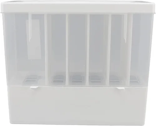 Vista 4 de Acouto Dispensador de cereales montado en la pared 10L Dispensador de arroz montado en la pared 6 rejillas de cereales prensado sellado sellado