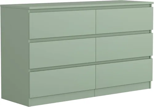 Vista 20 de Vibe & Dine Cómoda Doble de 8 Cajones, Cómoda Moderna con Almacenamiento Amplio para Closet, Dormitorio, Sala de Estar, Negro