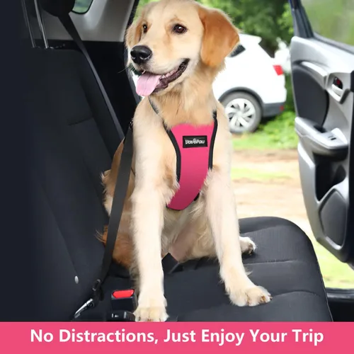 Vista 41 de VavoPaw Cinturón de Seguridad para Perros, Chaleco de Seguridad Arnés para Perros para Automóvil con Hebilla Ajustable Cinturón de Seguridad