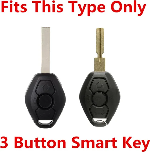 Vista 2 de Protector de llave de control remoto de entrada sin llave de silicona Funda de llave de reemplazo Compatible con BMW 3 5 7 Series M3 M5 M6 X3 X5 Z3