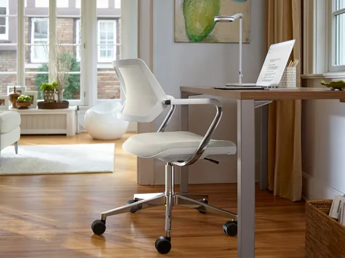 Vista 6 de Steelcase Silla QiVi, tela azul Jay
