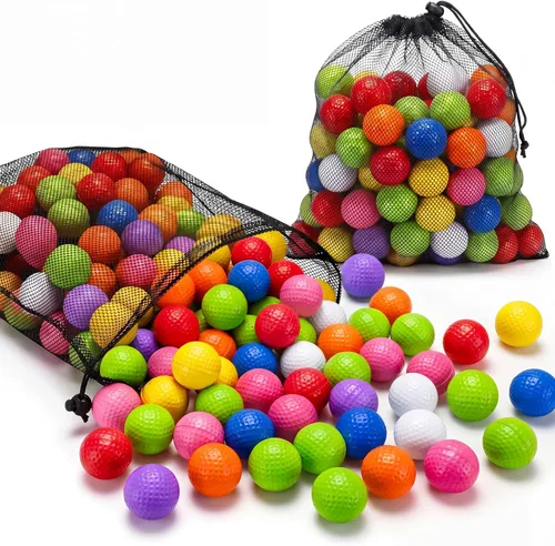 Vista 12 de 200 pelotas de espuma para práctica de golf, bolas de entrenamiento de vuelo limitadas, suaves para columpio al aire libre, entrenamiento