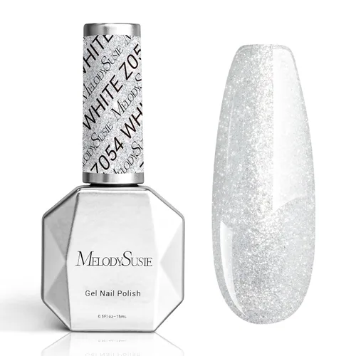 Vista 75 de MelodySusie - Esmalte de uñas en gel con brillo perla rosa brillante, 0.5 fl oz, efecto hilo, con acabado de concha rosa brillante, UV LED