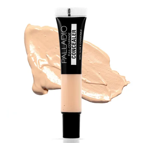 Vista 10 de Palladio Corrector de cobertura completa – Fórmula cremosa para rostro y debajo de los ojos, disfraza ojeras, manchas, líneas finas, unifica el tono