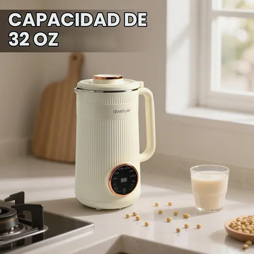 Vista 5 de Nuevo Fabricante de Leche de Nueces Multifuncional, licuadora 8 en 1, hace leche de almendra, leche de soja, leche de avena, jugo, hervir agua