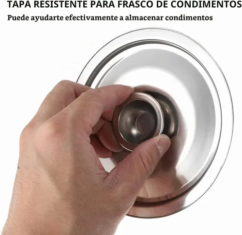 Vista 3 de DOITOOL Cubierta de olla de condimento de acero inoxidable de 5.51 pulgadas, tapa para ollas de especias, accesorio de cocina para proteger