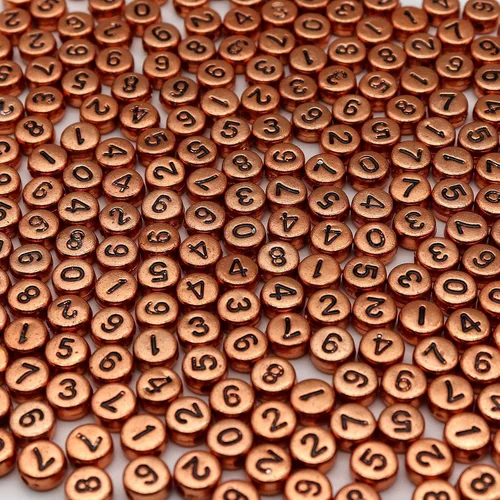 Vista 7 de Cuentas de números de acrílico para hacer joyas, pulseras numeradas, dijes de 0.16 x 0.27 pulgadas (0.157 x 0.276 in), monedas de disco redondas