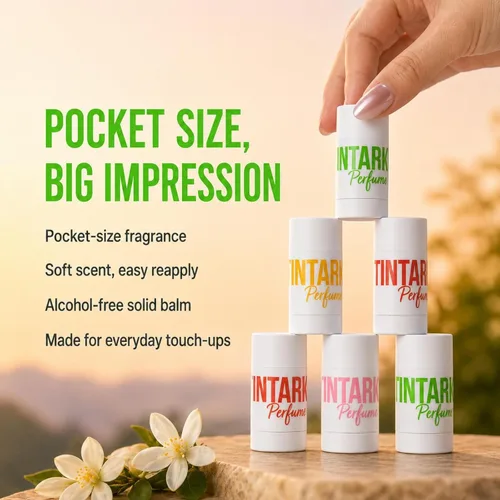 Vista 7 de Tintark Taste of Nectar - Bálsamo de perfume sólido para mujer, 0.18 oz Fragancia sólida en barra de tamaño de viaje con notas de jazmín sambac
