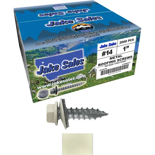 Vista 164 de TORNILLOS PARA TECHOS DE METAL #14: (250) Tornillos x 1" ABC GRIS Tornillo para techo de chapa metálica con cabeza hexagonal y arandela.