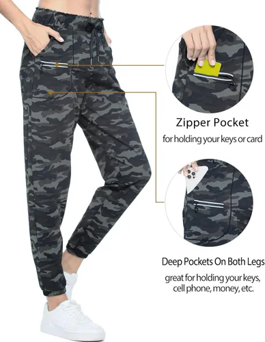 Vista 26 de Kcutteyg - Pantalones deportivos con bolsillos para mujer, diseño suave, ligero y de secado rápido, para entrenamiento, gimnasia, yoga y correr