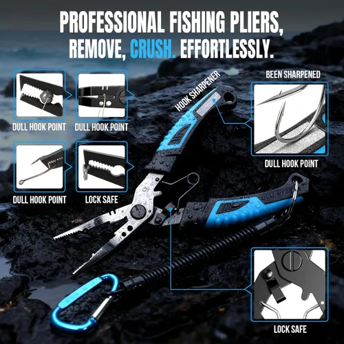 Vista 2 de PLUSINNO Fishing Gear, Fishing Tools, Fishing Accessories, Fishing Pliers Azul